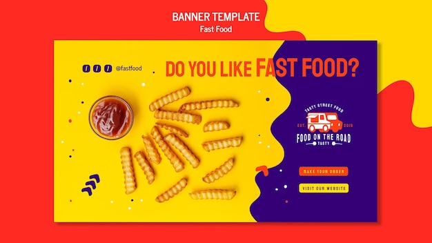 Modello di banner di fast food