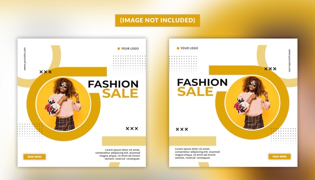 Modello di banner di moda social media post