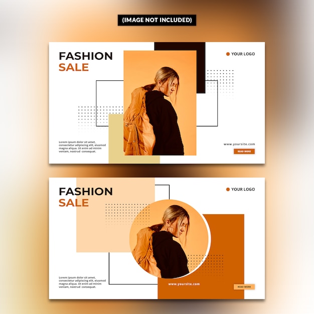 Modello di banner di moda