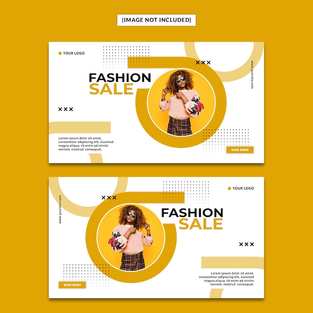 Modello di banner di moda