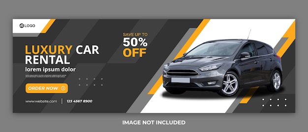 Modello di banner di noleggio auto