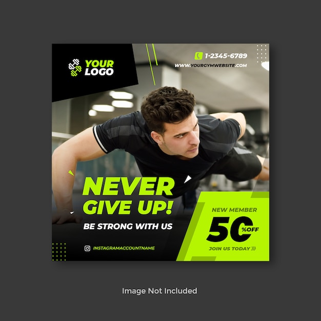 Modello di banner di palestra