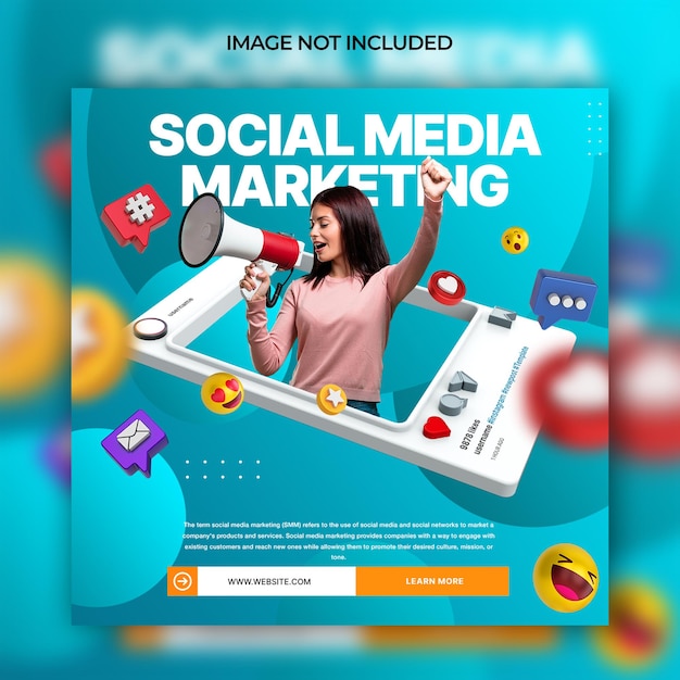 modello di banner di post Instagram per il marketing sui social media o la promozione del marketing digitale