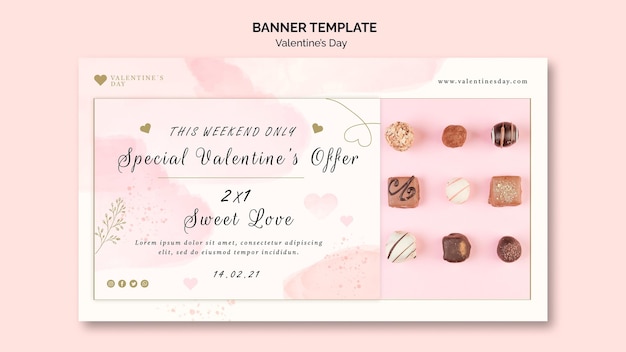 Modello di banner di San Valentino