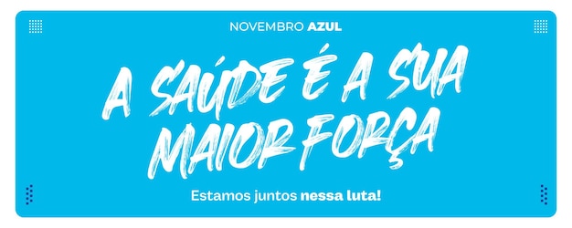 modello di banner di social media di novembre blu