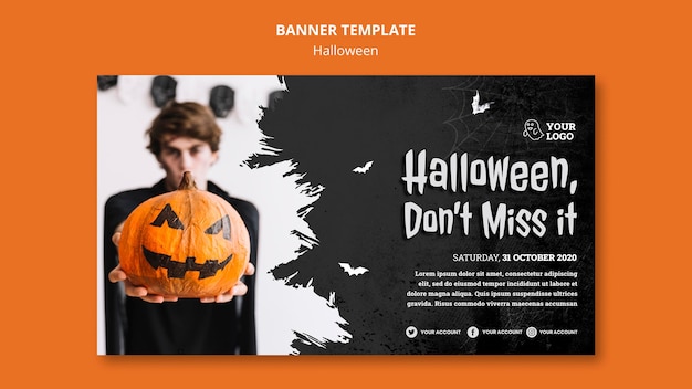 Modello di banner festa di Halloween