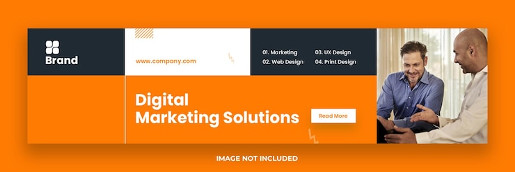PSD modello di banner linkedin aziendale di marketing digitale e design della copertina dei social media