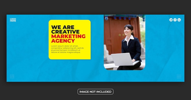 Modello di banner per copertina Facebook di agenzia di marketing creativo PSD