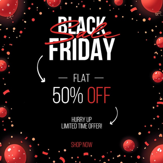 Modello di banner per il Black Friday PSD scaricabile
