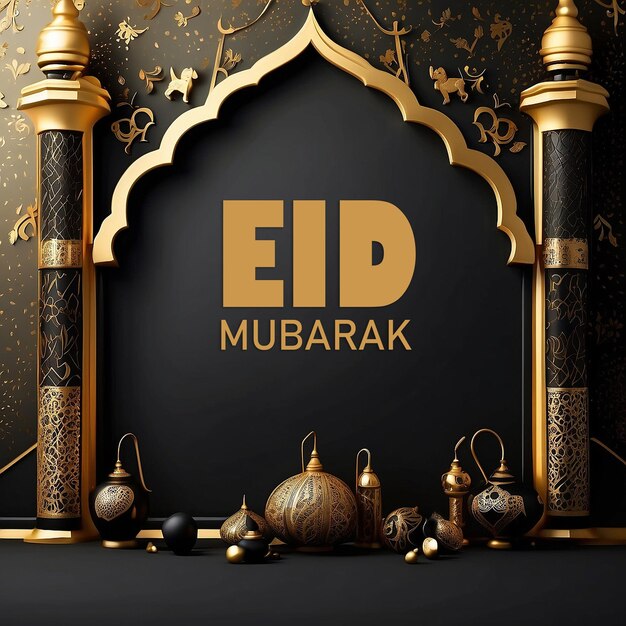 modello di banner per lo sfondo di Eid mubarak