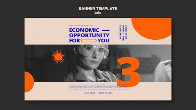 Modello di banner per opportunità di lavoro