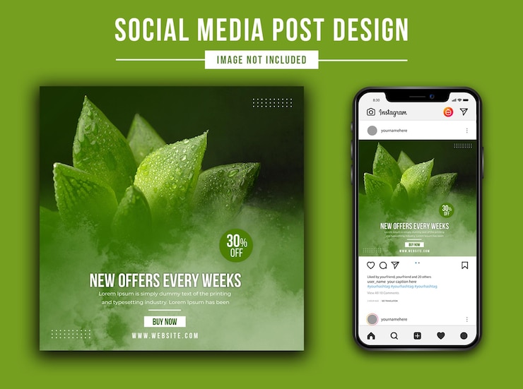 PSD modello di banner per social media del piano di giardinaggio