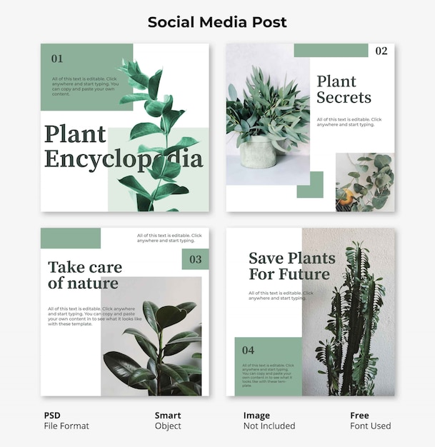 Modello di banner sociale post quadrato floreale modificabile