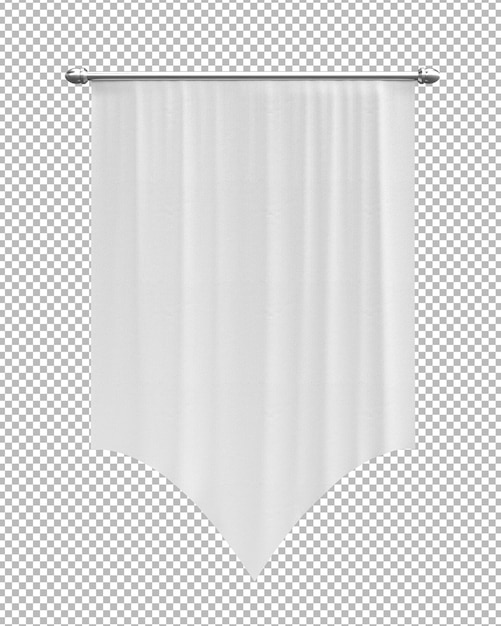Modello di banner tessile su trasparente