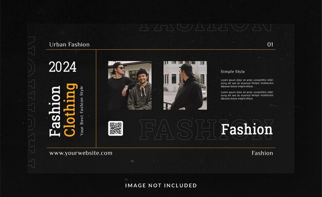 Modello di banner web di moda urbana