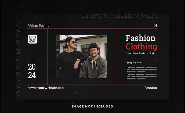 Modello di banner web di moda urbana