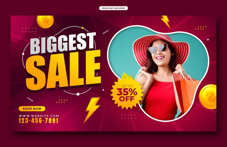 modello di banner web di vendite promozionali modello di post di copertina di Facebook