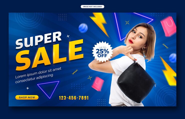 modello di banner web di vendite promozionali modello di post di copertina di Facebook