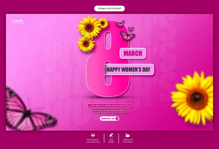 PSD modello di banner web per la giornata delle donne psd e la super vendita