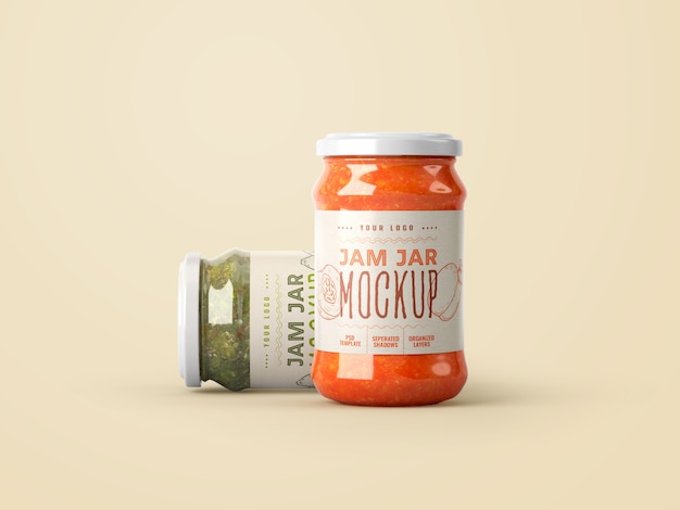 Modello di barattolo di marmellata