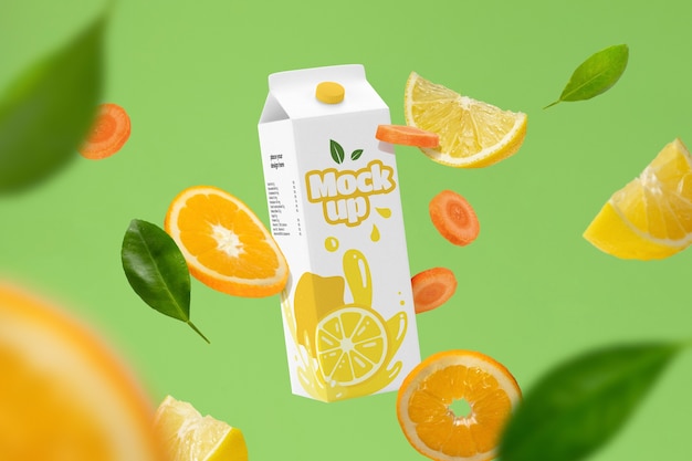 Modello di bevanda di frutta galleggiante