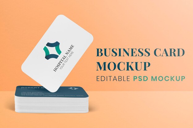 Modello di biglietto da visita, design professionale realistico psd
