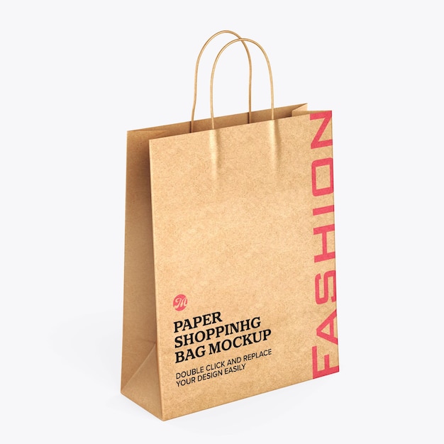 Modello di borsa da spesa di carta per il marchio