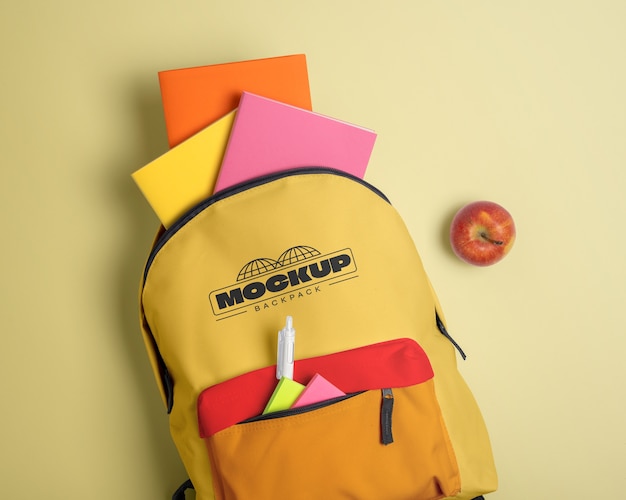 Modello di borsa scolastica per libri e rifornimenti