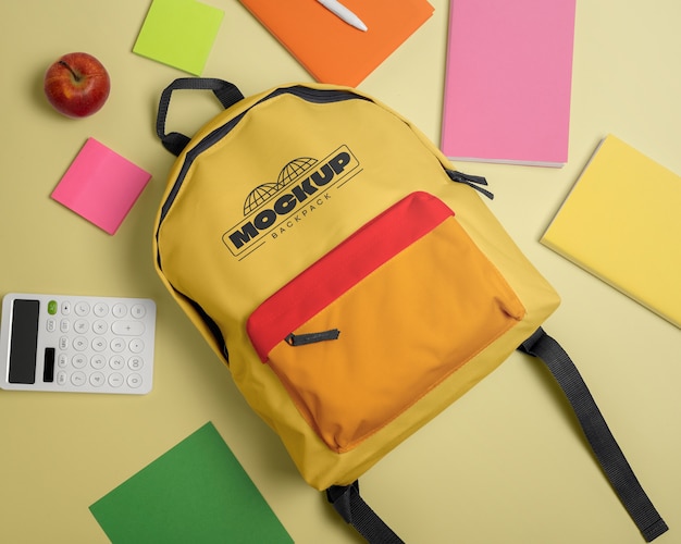 Modello di borsa scolastica per libri e rifornimenti