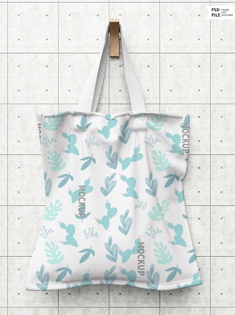 Modello di borsa tote in tessuto