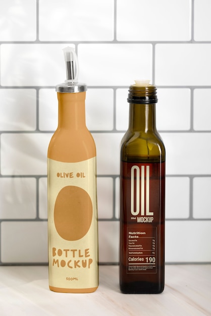 Modello di bottiglia con dispenser.