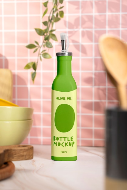 Modello di bottiglia con dispenser.