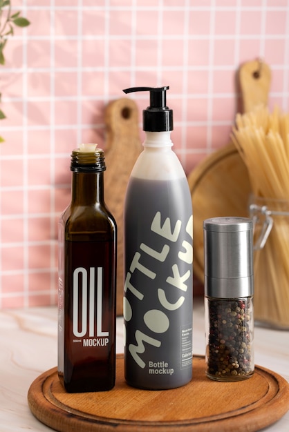 Modello di bottiglia con dispenser.