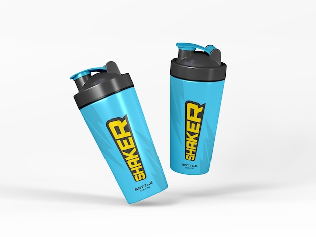 Modello di bottiglia di shaker di plastica
