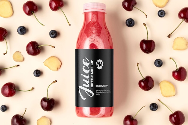 modello di bottiglia di succo