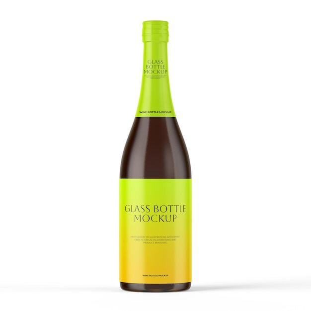 Modello di bottiglia di vetro di vino