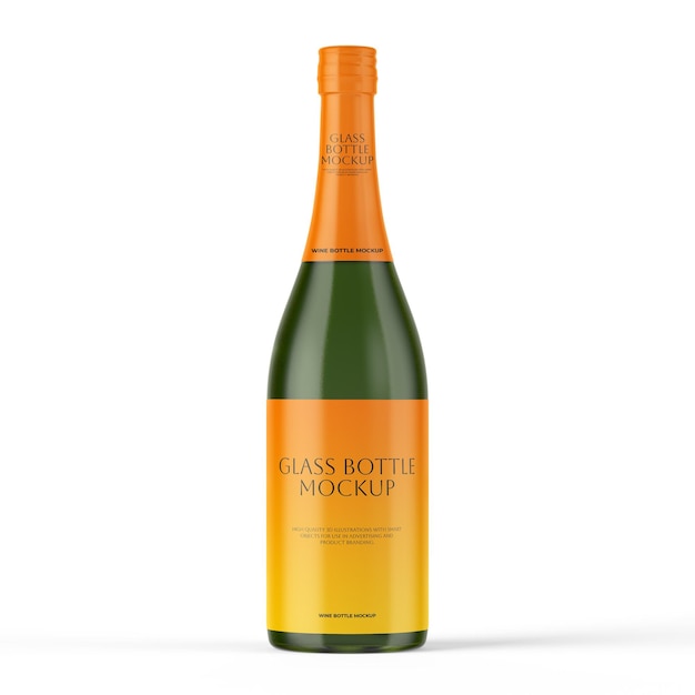Modello di bottiglia di vetro di vino