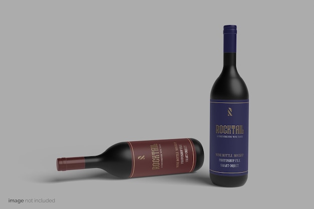 Modello di bottiglia di vino
