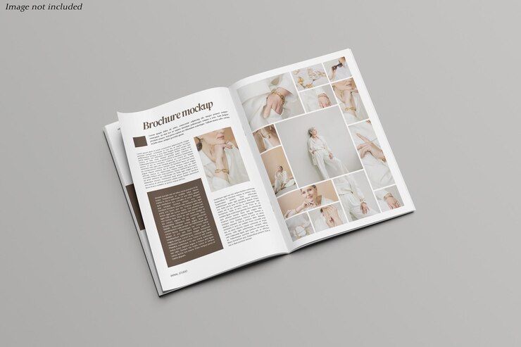 Modello di brochure di amplificatore di rivista A4