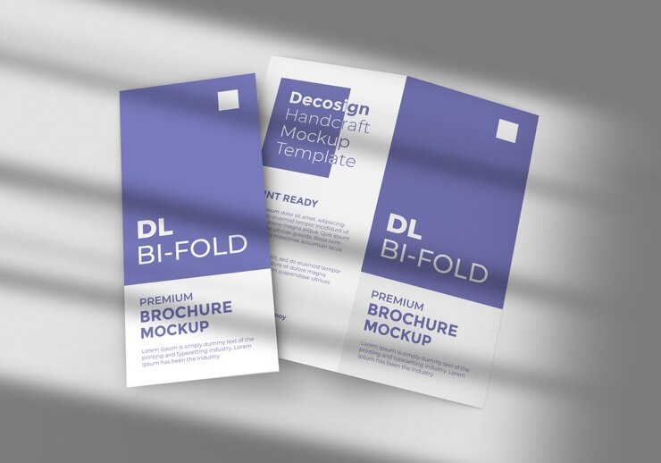 PSD modello di brochure pieghevole a due dimensioni dl