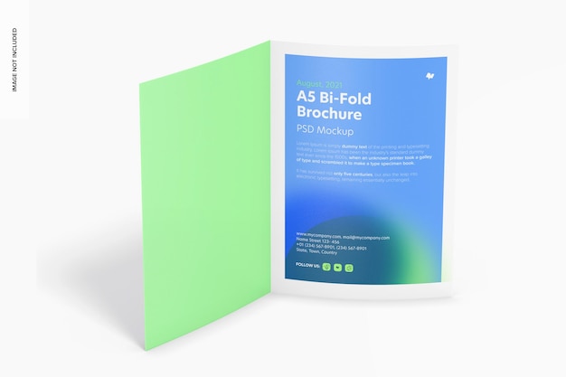 Modello di brochure pieghevole in formato A5