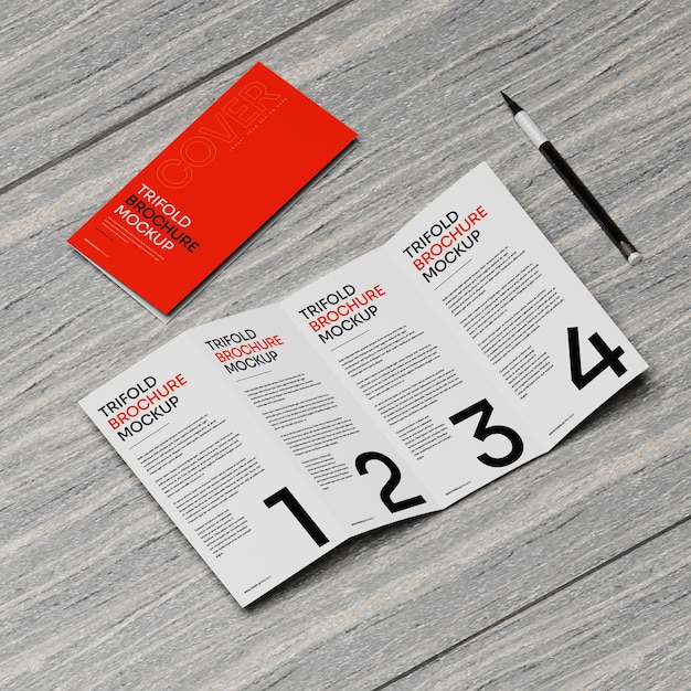 Modello di brochure pulito e professionale a 4 pieghe