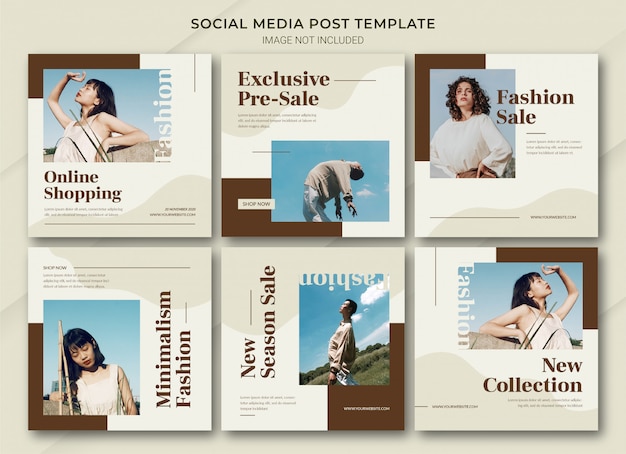 Modello di bundle post instagram di moda shopping online