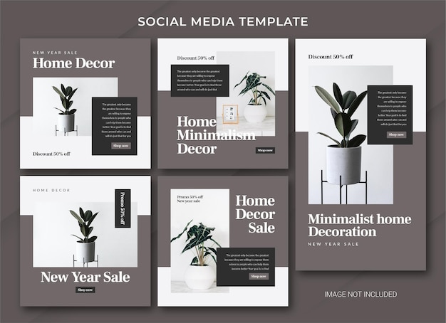 Modello di bundle post Instagram di vendita di Capodanno per la casa