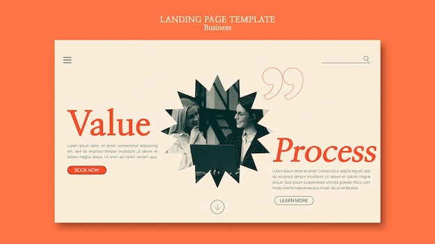 Modello di business design piatto