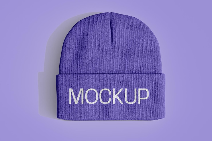 PSD modello di cappello beanie elegante