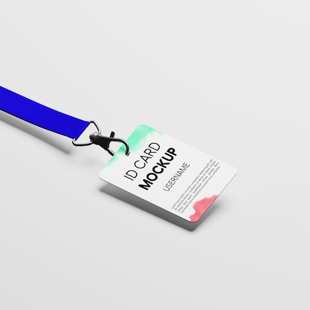 Modello di carta d'identità realistico e modificabile per il branding e il design dell'identità