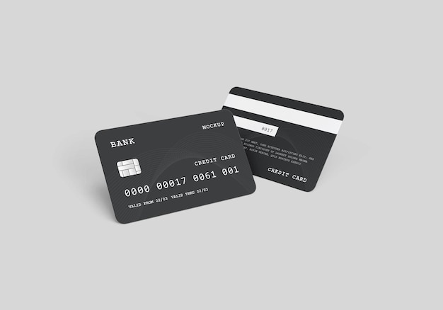 Modello di carta di credito o di debito in plastica