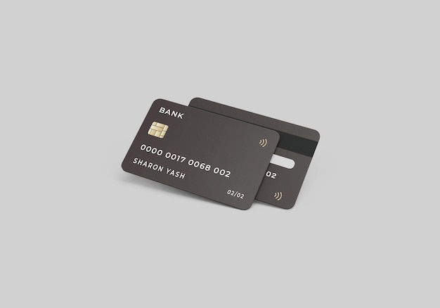 Modello di carta di credito o di debito in plastica