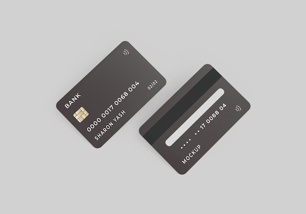 Modello di carta di credito o di debito in plastica